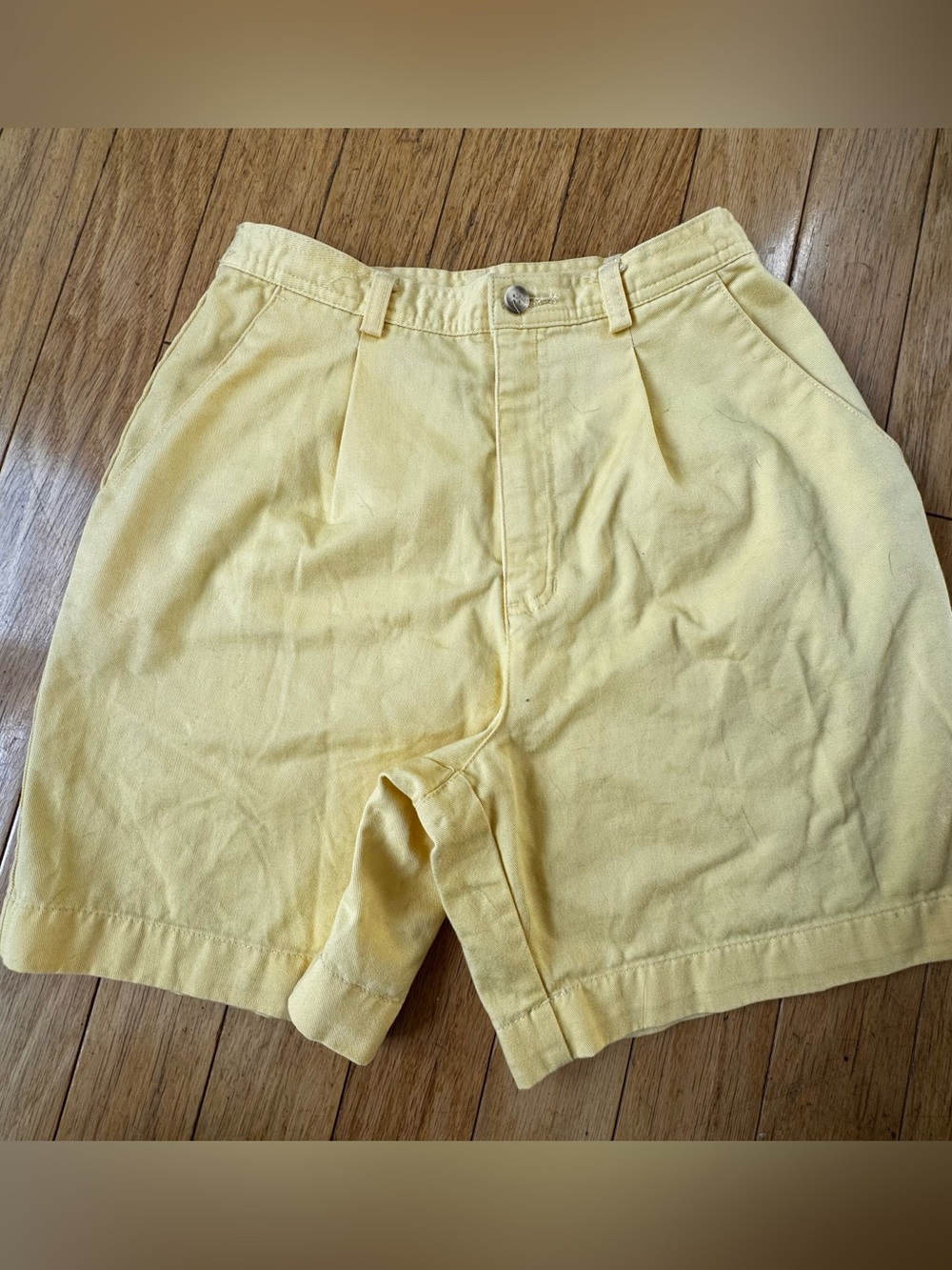 St. John’s Bay Yellow Vintage Cotton Shorts | 90s Preppy Summer Shorts